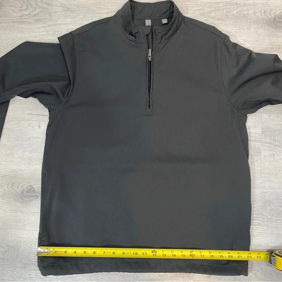 Ashworth Men's Golf Pullover 1/4 Zip M Grey Striped Performance Golf Jacket - Picture 9 of 16